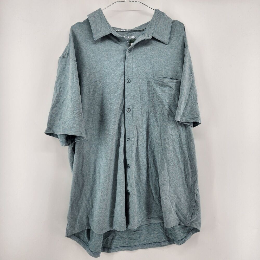 01.Algo Mens‎ Light Blue XXL Algoflex Channing Performance Knoven Shirt NWT